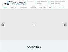 Tablet Screenshot of jagdambaeyehospital.com